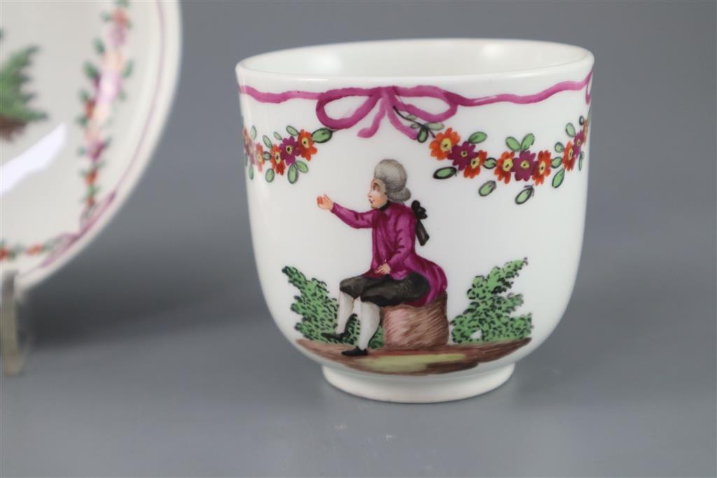 A Vienna coffee cup and saucer, c.1760, 13cm diameter